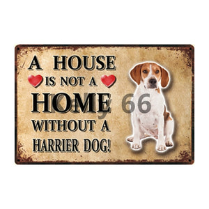 A House Is Not A Home Without A Bloodhound Tin Poster-Sign Board-Bloodhound, Dogs, Home Decor, Sign Board-3