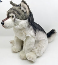 Load image into Gallery viewer, image of an adorable husky stuffed animal plush toy - sideview
