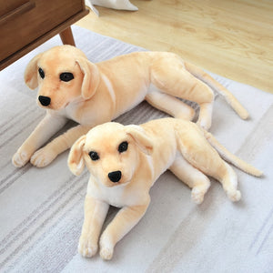 image of two yellow labrador stuffed animal plush toys