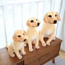 Load image into Gallery viewer, image of a collection of different sizes of adorable labrador stuffed animal plush toys