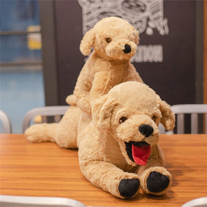 image of mom and baby labrador stuffed animal plush toys