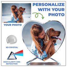 Load image into Gallery viewer, Memories in Crystal: Personalized Dog Gift for the Ultimate Dog Lover-Personalized Dog Gifts-Dogs, Home Decor, Personalized Dog Gifts-Heart Shaped-1