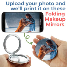 Load image into Gallery viewer, Image of a personalized photo make up mirror for dog moms