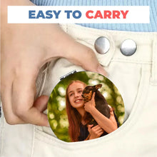 Load image into Gallery viewer, Image of a personalized dog mom gift photo mirrors - Easy to Carry