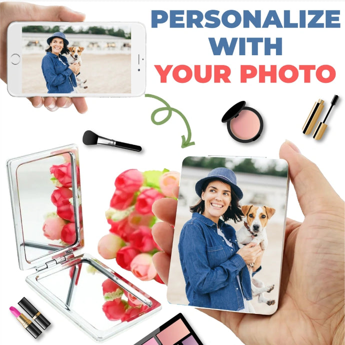 Image of a personalized dog mom gift photo mirrors - Rectangle
