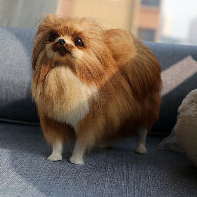 image of an adorable brown Pomeranian stuffed animal plush toy
