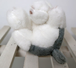 image of a schnauzer stuffed animal plush toy - backview
