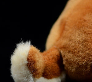 image of an adorable shiba inu stuffed animal plush toy - sideview - tail