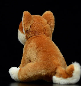 image of an adorable shiba inu stuffed animal plush toy - backview