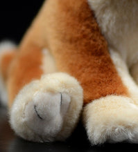 Load image into Gallery viewer, image of an adorable shiba inu stuffed animal plush toy - material and feet