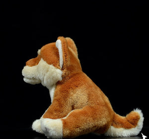 image of an adorable shiba inu stuffed animal plush toy - sideview