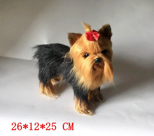 Bowtie Yorkie Stuffed Animal with Soft Wool