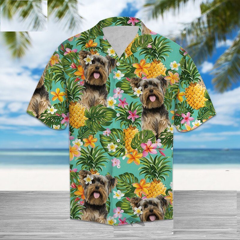 Yorkshire Terrier Love Hawaiian Mens Shirt-Apparel-Apparel, Dogs, Shirt, Yorkshire Terrier-1