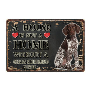 A House Is Not A Home Without A Bernese Mountain Dog Tin Poster-Sign Board-Bernese Mountain Dog, Dogs, Home Decor, Sign Board-4