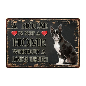 A House Is Not A Home Without A Bernese Mountain Dog Tin Poster-Sign Board-Bernese Mountain Dog, Dogs, Home Decor, Sign Board-9