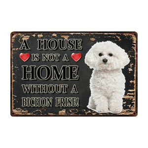 A House Is Not A Home Without A Border Collie Tin Poster-Sign Board-Border Collie, Dogs, Home Decor, Sign Board-17