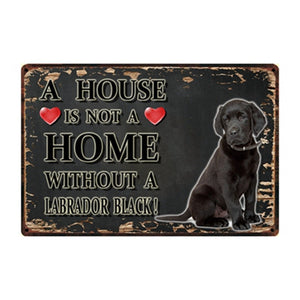 A House Is Not A Home Without A Border Collie Tin Poster-Sign Board-Border Collie, Dogs, Home Decor, Sign Board-8