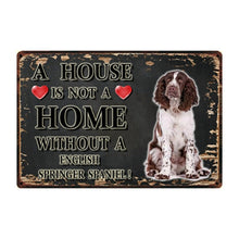 Load image into Gallery viewer, A House Is Not A Home Without A Boston Terrier Tin Poster-Sign Board-Boston Terrier, Dogs, Home Decor, Sign Board-15