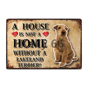 A House Is Not A Home Without A French Bulldog Tin Poster-Sign Board-Dogs, French Bulldog, Home Decor, Sign Board-16