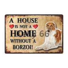 Load image into Gallery viewer, A House Is Not A Home Without A Japanese Chin Tin Poster-Sign Board-Dogs, Home Decor, Japanese Chin, Sign Board-12