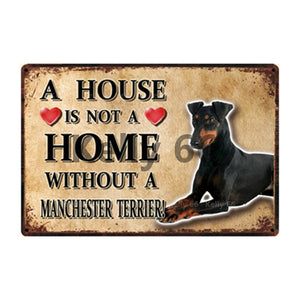 A House Is Not A Home Without A Poodle Tin Poster-Sign Board-Dogs, Home Decor, Poodle, Sign Board-12