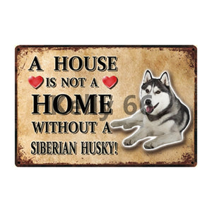 A House Is Not A Home Without A Poodle Tin Poster-Sign Board-Dogs, Home Decor, Poodle, Sign Board-16