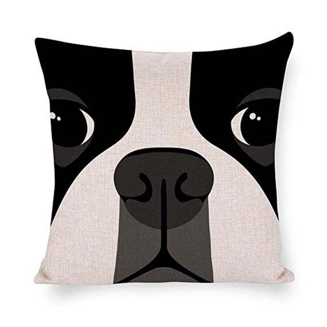Abstract Boston Terrier Cushion CoverHome DecorDefault Title