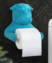 Load image into Gallery viewer, Abstract English Bulldog Toilet Roll Holders-Home Decor-Bathroom Decor, Dogs, English Bulldog, Home Decor-Sky Blue-2