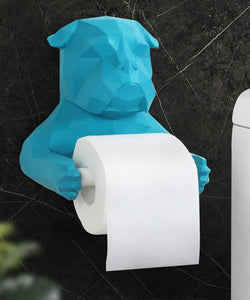 Abstract English Bulldog Toilet Roll Holders-Home Decor-Bathroom Decor, Dogs, English Bulldog, Home Decor-Sky Blue-2