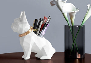 Abstract French Bulldog Table Top Pencil Holder Statues-Home Decor-Dogs, French Bulldog, Home Decor, Pencil Holder, Statue-2