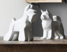 Load image into Gallery viewer, Abstract Schnauzer and Samoyed Ceramic SculptureHome Decor