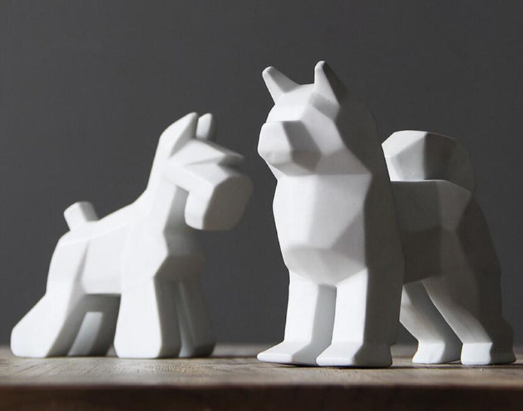Abstract Schnauzer And Samoyed Ceramic Sculpture Home Decor Muxiuwanjia 664499 750x