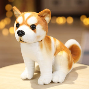 Adorable Dog Stuffed Animals - Choice of 6 Breeds-Soft Toy-Dogs, Stuffed Animal-Shiba Inu-Sitting-14