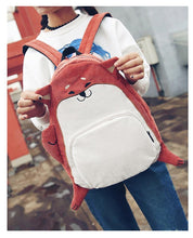 Load image into Gallery viewer, Adorable Shiba Inu Corduroy BackpackBagShiba Inu