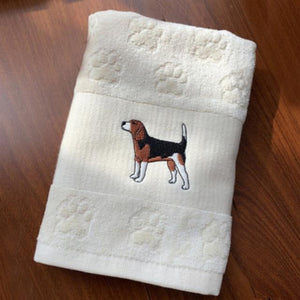 Airedale Terrier Love Large Embroidered Cotton Towel - Series 1-Home Decor-Airedale Terrier, Dogs, Home Decor, Towel-Beagle-8