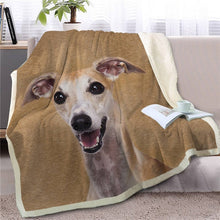 Load image into Gallery viewer, Airedale Terrier Love Soft Warm Fleece Blanket - Series 3-Home Decor-Airedale Terrier, Blankets, Dogs, Home Decor-Whippet / Greyhound-Medium-3