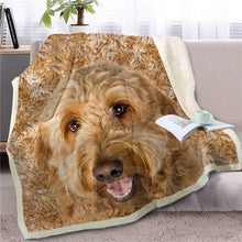 Load image into Gallery viewer, Airedale Terrier Love Soft Warm Fleece Blanket - Series 3-Home Decor-Airedale Terrier, Blankets, Dogs, Home Decor-Labradoodle-Medium-4