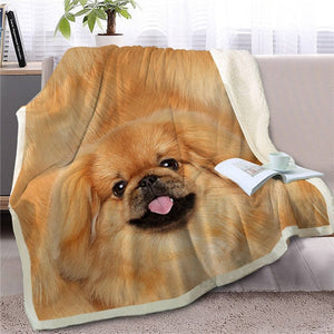 Airedale Terrier Love Soft Warm Fleece Blanket - Series 3-Home Decor-Airedale Terrier, Blankets, Dogs, Home Decor-Pekingese-Medium-6