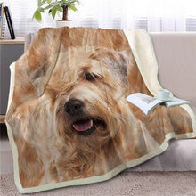 Load image into Gallery viewer, Airedale Terrier Love Soft Warm Fleece Blanket - Series 3-Home Decor-Airedale Terrier, Blankets, Dogs, Home Decor-Schnauzer - White-Medium-7