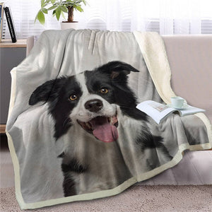 Airedale Terrier Love Soft Warm Fleece Blanket - Series 3-Home Decor-Airedale Terrier, Blankets, Dogs, Home Decor-Border Collie-Medium-9