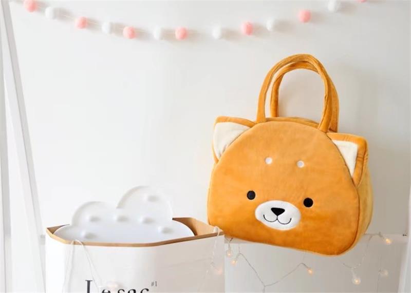 Akita / Shiba Inu Love Plush HandbagBag