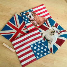Load image into Gallery viewer, All American and British English Bulldogs Cushion CoversCushion Cover
