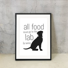 Load image into Gallery viewer, All Food Must Go to the Lab For Testing Canvas Poster-Home Decor-Black Labrador, Dogs, Home Decor, Labrador, Poster-5
