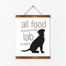 Load image into Gallery viewer, All Food Must Go to the Lab For Testing Canvas Poster-Home Decor-Black Labrador, Dogs, Home Decor, Labrador, Poster-6