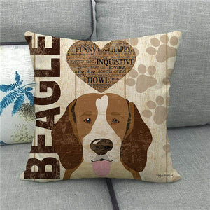 All The Things I Love About My Beagle Cushion Cover-Home Decor-Beagle, Cushion Cover, Dogs, Home Decor-2
