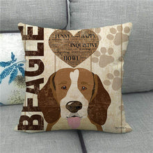 Load image into Gallery viewer, All The Things I Love About My Beagle Cushion Cover-Home Decor-Beagle, Cushion Cover, Dogs, Home Decor-1