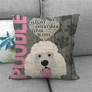All The Things I Love About My Poodle Cushion Cover-Home Decor-Cushion Cover, Dogs, Home Decor, Poodle-3