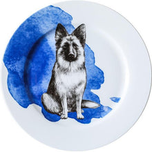 Load image into Gallery viewer, Alsatian / German Shepherd Love 10&quot; Bone China Dinner PlatesHome DecorAlsatian / German Shepherd