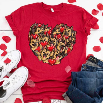 Alsatian German Shepherd Love Womens T Shirt T Shirt 206866 360x