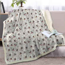 Load image into Gallery viewer, Image of a super cute American Eskimo Dog blanket with infinite American Eskimo Dog design